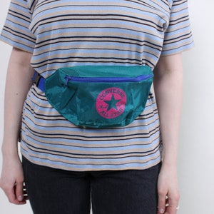 90s Converse waist bag, multicolor fanny pack sport bag