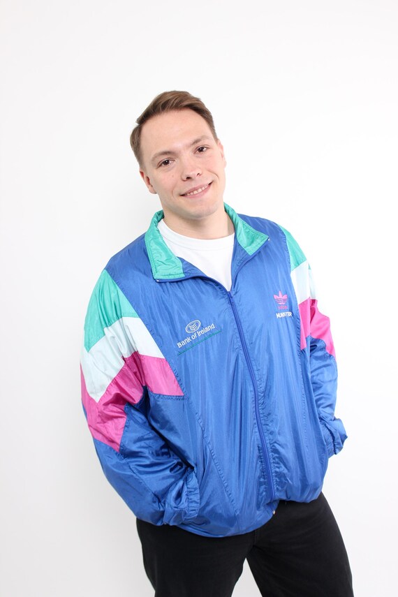 80s Adidas Multicolur Windbreaker, Vintage Festival Sport 80s Adidas Multicolur Windbreaker, Vintage Festival Sport