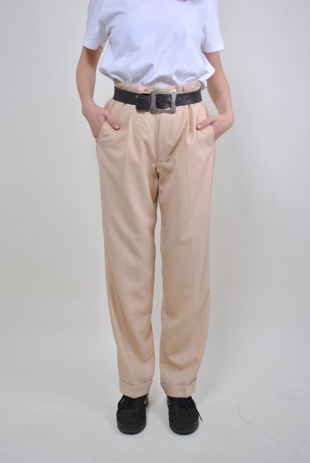 パンツ 50s rayon gaba slacks trousers beige il_1080xN.1650902782_hy3v.jpg