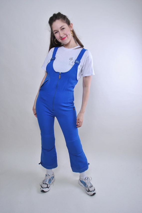 Vintage Ellesse suspenders ski suit, 80s one piece