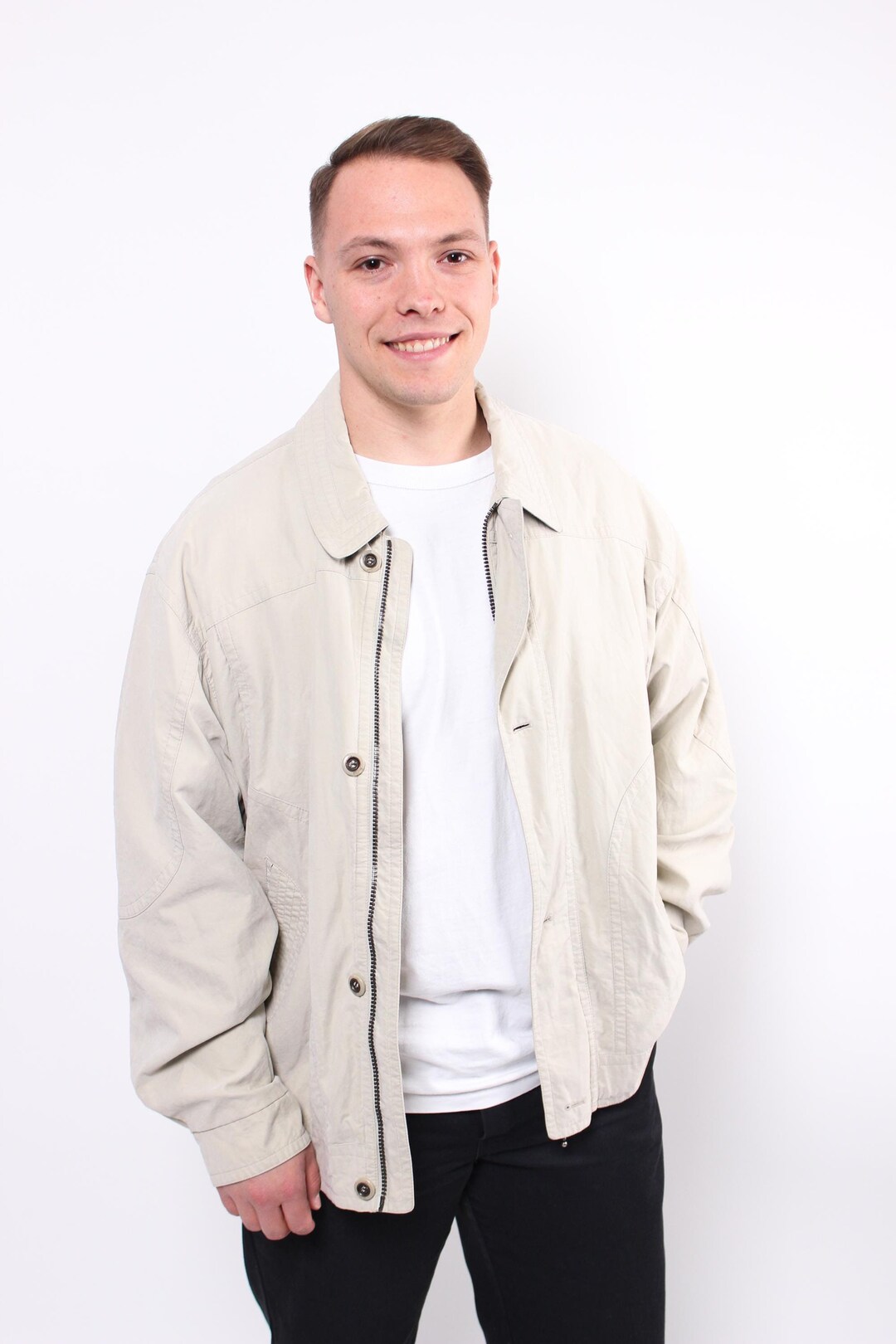Classic Vintage Retro Harrington Bomber Jacket Black