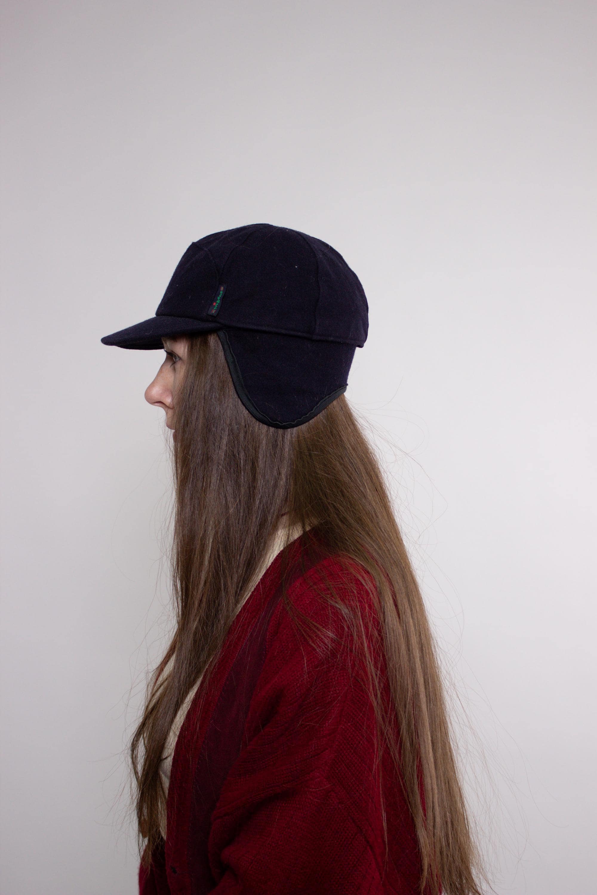 Wigens Sweden Wool Navy Winter Cap With Ear Flaps One Size - Etsy