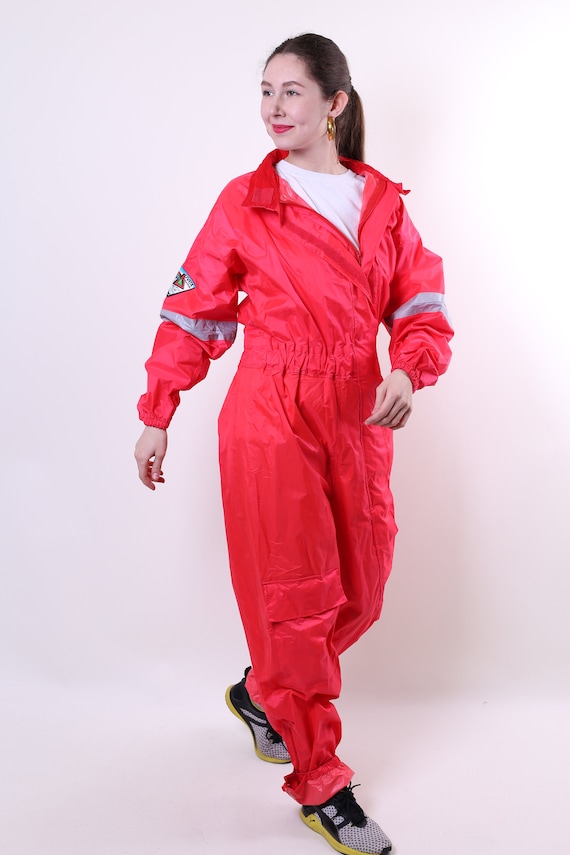 Women Racing Suit, Waterproof Jumpsuit From 90s 80s for Her, Red Color  Windbreaker Suit Medium, Size M -  Canada