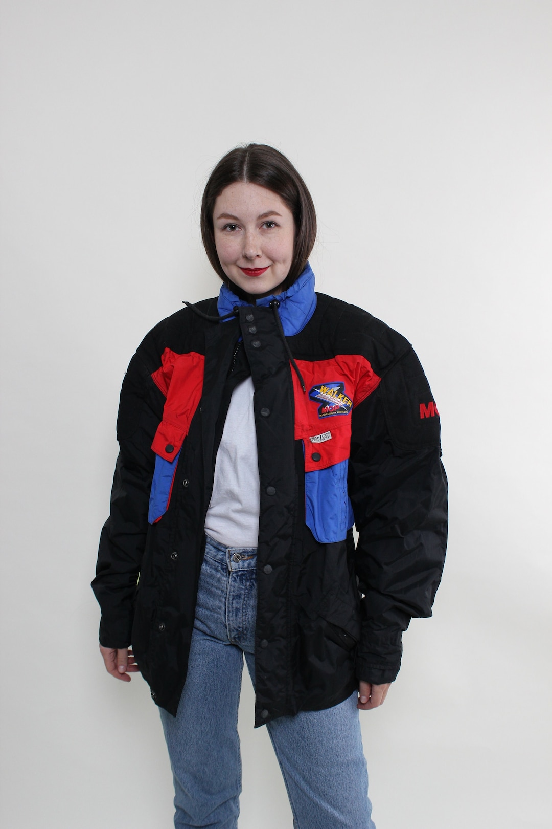 90s Vintage Motorsport Crop Jacket: Waterproof Biker Racing Jacket ...
