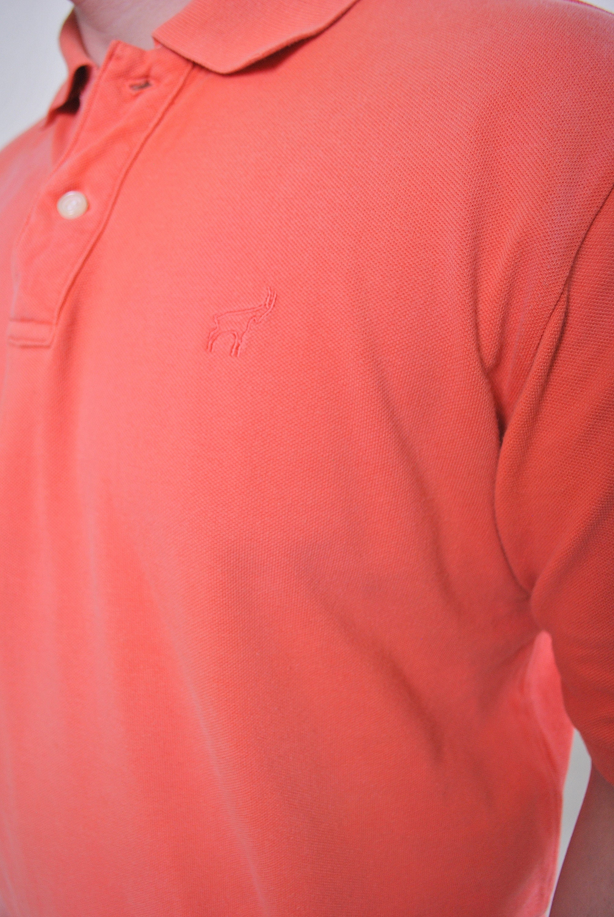 Men vintage pink casual holiday polo shirt Size XL Etsy