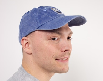 90s Blue Cartoon Baseball Cap, Vintage Embroidered Hat