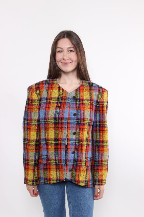 Veste Tweed Racing Green - Taille 40, Bleu-vert à Carreaux, Laine, Homme