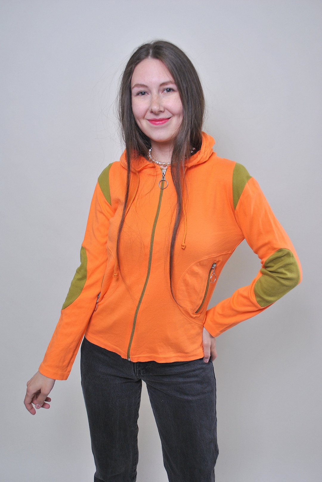 トップス vintage like sweat zip up tops Amazon.com: BINTEHGS Basic Oversized Vintage Zip Up Hoodie