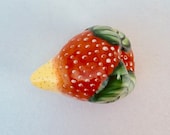 Limoges porcelain strawberry shaped hand painted trinket box