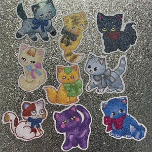 Acnh Cat-Cats Glittery Stickers