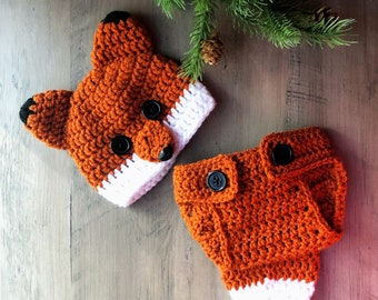 fox crochet baby outfit