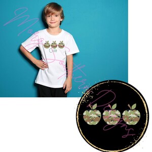 Camo back to school apple PNG, boys back to school sublimation, teacher design, camouflage apple, camo school design, sublimation school