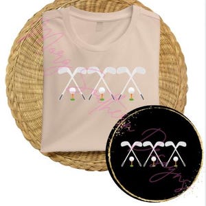 Golf Club and Ball PNG Sublimation Design | Watercolor Golf Tee Clipart | Golf Lover Digital Download for Shirts, Tumblers, Crafts