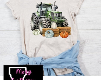 Traktor Kürbis Herbst PNG: kids fall sublimation design