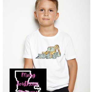 Construction PNG: backhoe sublimation boys design