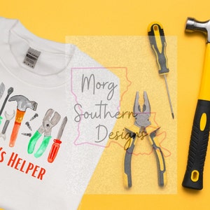 Tools PNG: construction, handyman digital design, screwdriver, hammer, wrench, pliers sublimation design for kids and toddlers