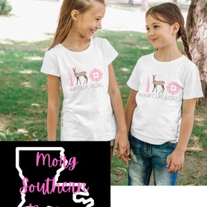 Girls hunting png: deer hunting sublimation design toddler and girls