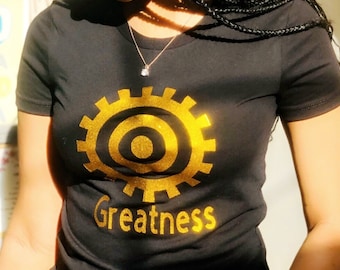Adinkra Symbol on T-shirt Meaning Greatness, Personalized Gift For Her, Gift For Mom.