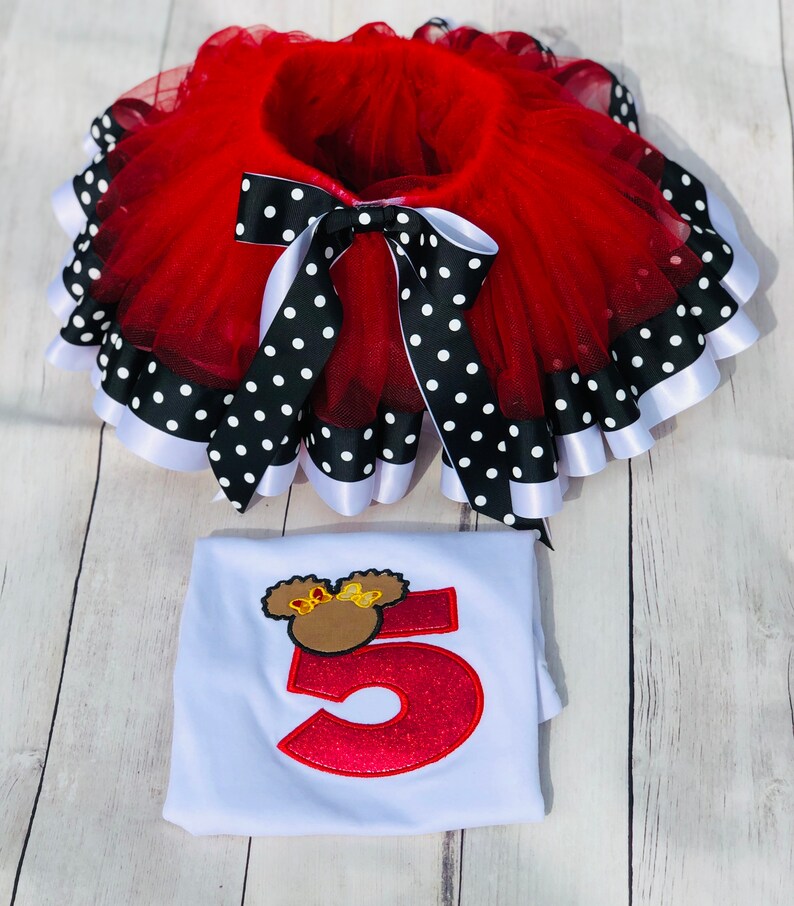 Ribbon Trimmed Tutu Minnie Mouse Tutu Tutu Skirt Tulle Etsy