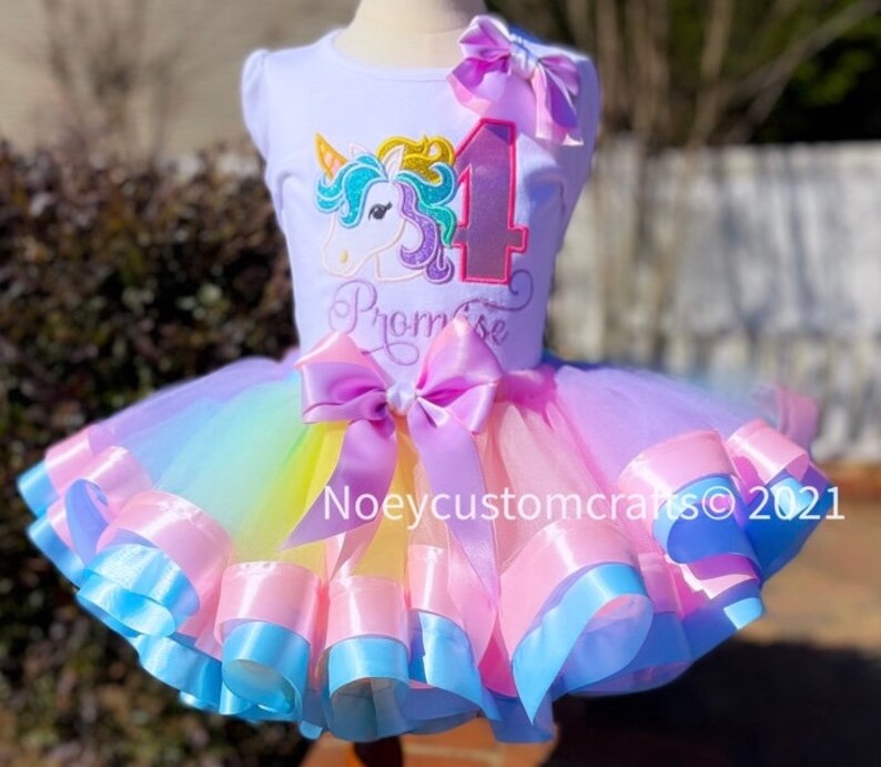 Unicorn Birthday Outfit Unicorn Birthday Tutu Pastel Unicorn Etsy