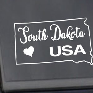 South Dakota Decal / SD / Window Decal / Sticker / Mount Rushmore State Decal / Honeybee / Coyote