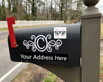 Set of 2 Custom Mailbox Decals Mailbox Numbers Vinyl Decal Stickers Trending Now Mailbox Address Decals Address Vinyl Decal Post Box decal