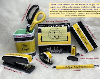 Personalized Office Supplies / Custom Desk / Stapler / Hole Puncher / Teacher Gifts / Secretary Gift / Boss Gift / Gift for Him / Her