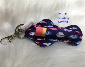 Chapstick Holder, Lip Balm Holder, Chapstick Keychain, Personalized Lip Balm Holder, Party Favor, Multi-use Keychain Holder, Teen Gift,