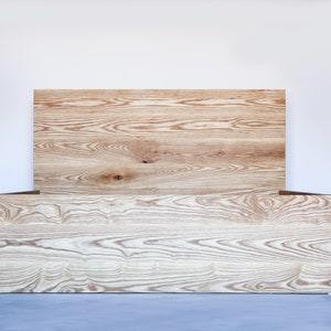 Modern solid wood bed frame, customizable bed, handmade head board. immagine 9