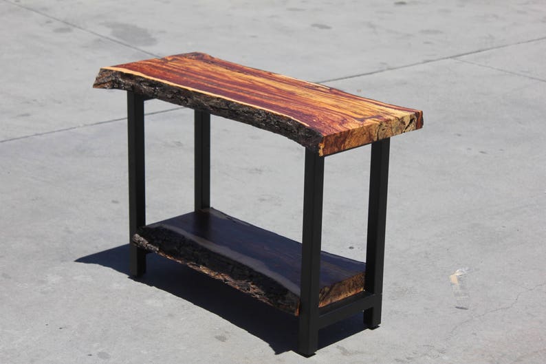 Live Edge Rustic Console Table Hall Side Image 0