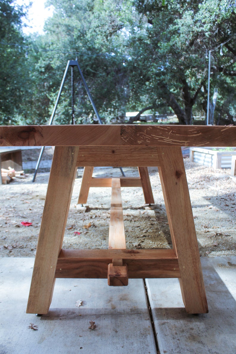 Live Edge Dining Table, Natural Edge, Farmhouse Table, A-frame table image 4