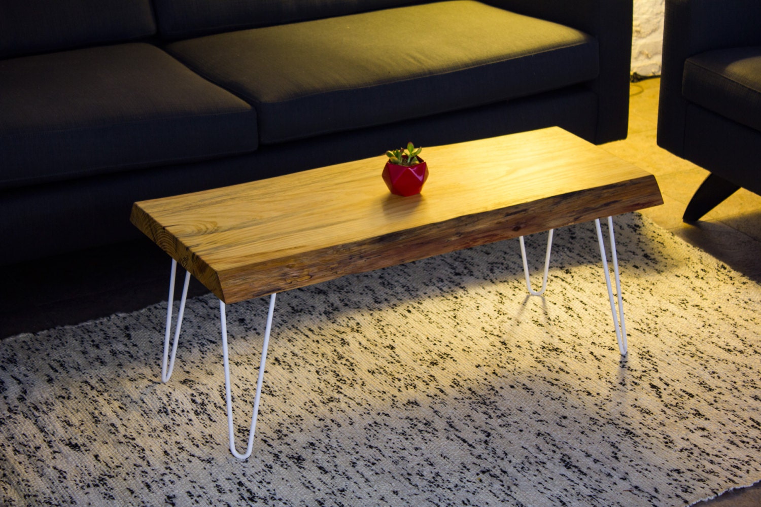 Live Edge Pine Bench/coffee Table White SOLD Etsy Sweden