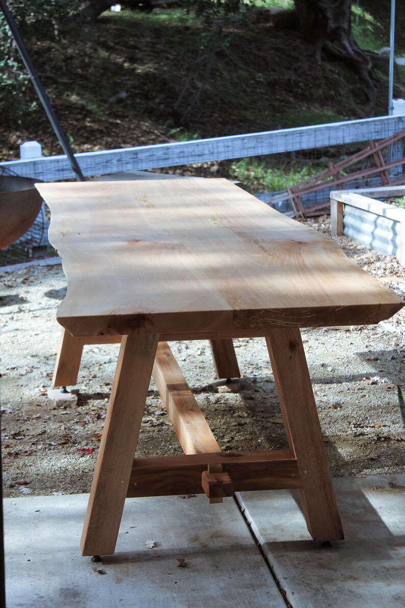 Live Edge Dining Table, Natural Edge, Farmhouse Table, A-frame table image 3