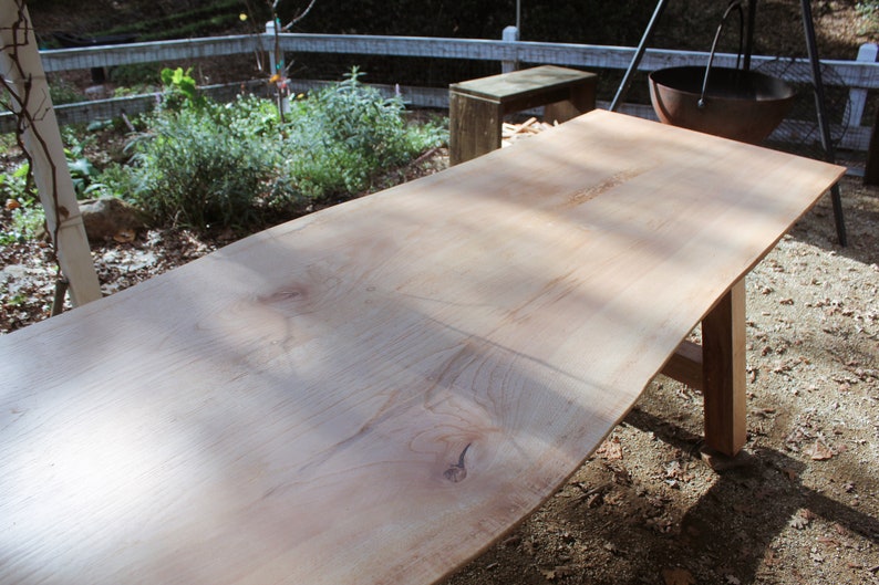 Live Edge Dining Table, Natural Edge, Farmhouse Table, A-frame table image 7