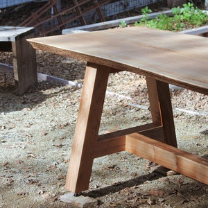 Live Edge Dining Table, Natural Edge, Farmhouse Table, A-frame table image 1