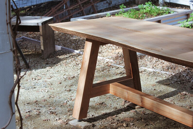 Live Edge Dining Table, Natural Edge, Farmhouse Table, A-frame table image 1