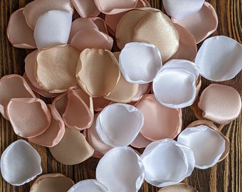 Shabby chic wedding decor, flower girl accessories, boho floral tea party, farmhouse bridal shower, blush mix of rose petals for table decor