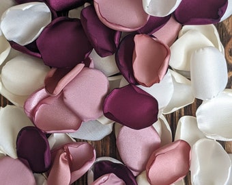 Sangria mauve rose gold mix of rose petals for wedding decor, custom wedding decorations, flowers for flower girl baskets, bridal confetti