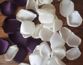 Wedding decorations, plum ivory rose petals, wedding flowers cake decor bridal shower confetti fall simple centerpieces custom sprinkles