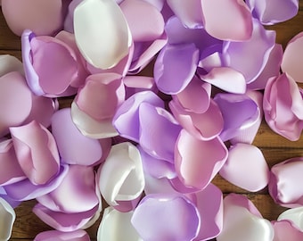 Wisteria wedding, light purple wedding flower girl petals for baskets and cones, dusty lilac lavender ivory custom rose petals bridal toss