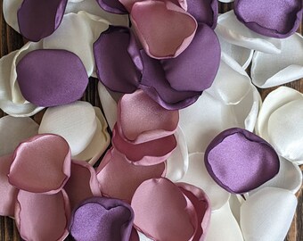 Mauve wisteria bulk of rose petals farmhouse wedding table decoration, simple centerpieces, flowers for bridal shower decor, floral confetti