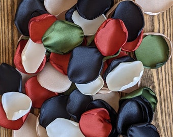 Rust olive black champagne mix of rose petals for fall wedding decoration, bridal shower decor, aisle runner confetti, flower girl toss idea