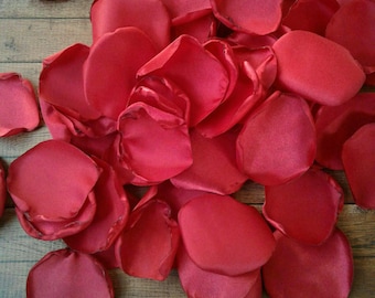 Wedding decor-Red rose petals-anniversary gift or proposal ideas-wedding petals for flower girl baskets and centerpieces-party decor