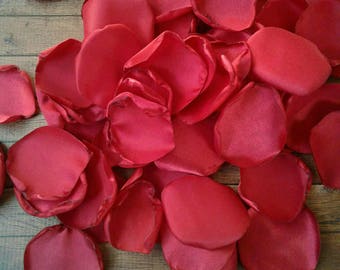 Wedding decor, red rose petals, anniversary gift or proposal ideas, wedding petals for flower girl baskets and centerpieces, party decor