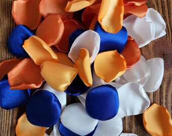 Burnt orange marigold royal mix of petals for entrance, Aisle runner decor, Petals for cones flower girl baskets, Fall bridal shower decor