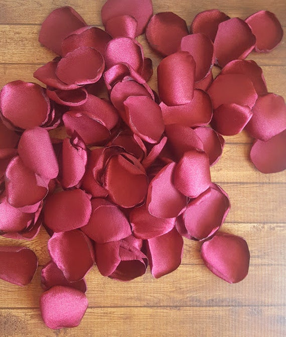 Wedding decor, burgundy rose petals, flowers, aisle runner decor, reception  decorations, bridal shower, rustic flower girl toss supplies by Wedding  Decor Garden