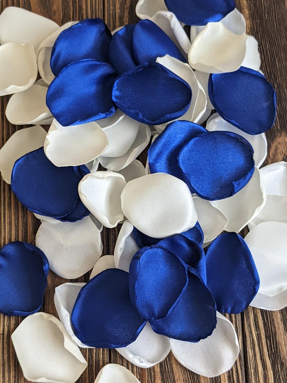 Royal Blue Silk Petals Bulk Rose Petals Blue Wedding Petals for