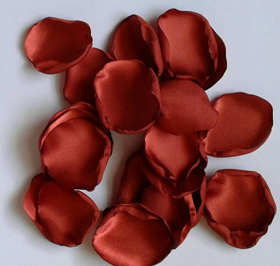 Fall wedding decor, Rust rose petals, fall wedding centerpieces, bridal shower decor, rustic wedding, table centerpieces, wedding flowers. Il_570xn