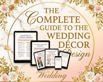 DIY Wedding Decor Planner: Printable Digital Design Guide, Budget Organizer & Bridal Planning Checklist (PDF Download)