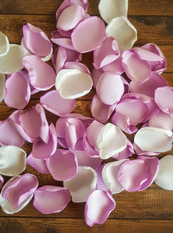 Centerpieces For Dinning Table Dusty Lilac And Ivory Rose Petals